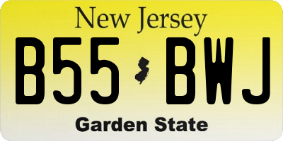 NJ license plate B55BWJ
