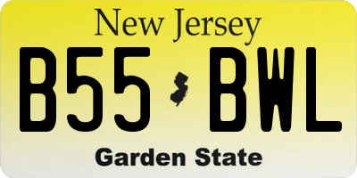 NJ license plate B55BWL