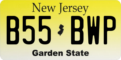NJ license plate B55BWP