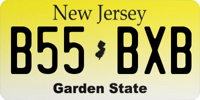 NJ license plate B55BXB