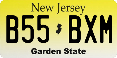 NJ license plate B55BXM
