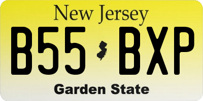 NJ license plate B55BXP