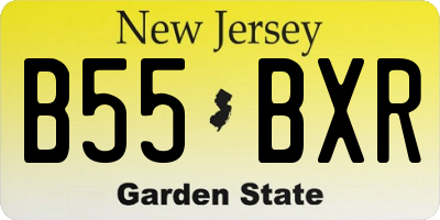 NJ license plate B55BXR