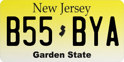 NJ license plate B55BYA