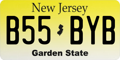 NJ license plate B55BYB