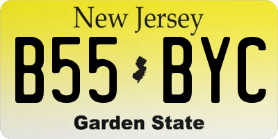 NJ license plate B55BYC