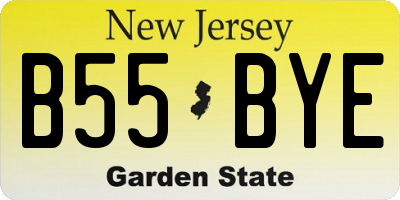 NJ license plate B55BYE
