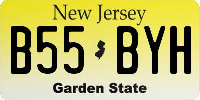NJ license plate B55BYH