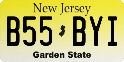 NJ license plate B55BYI