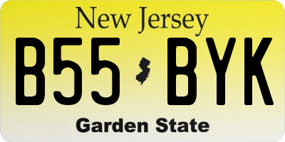 NJ license plate B55BYK