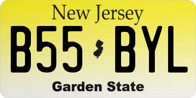 NJ license plate B55BYL