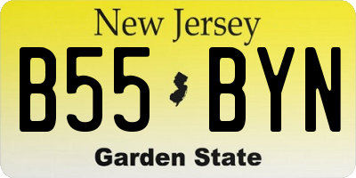 NJ license plate B55BYN