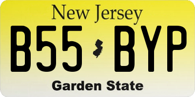 NJ license plate B55BYP