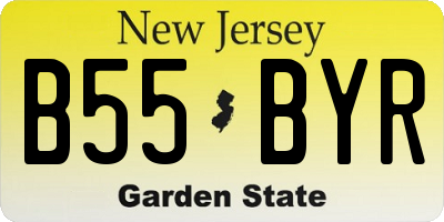 NJ license plate B55BYR