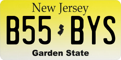 NJ license plate B55BYS