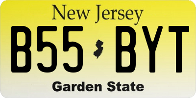 NJ license plate B55BYT