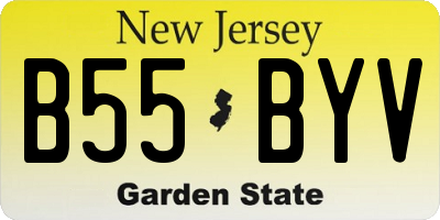NJ license plate B55BYV