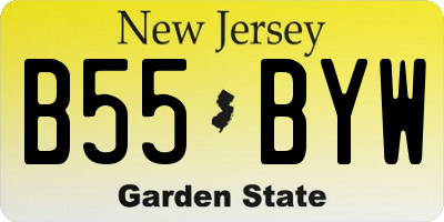 NJ license plate B55BYW