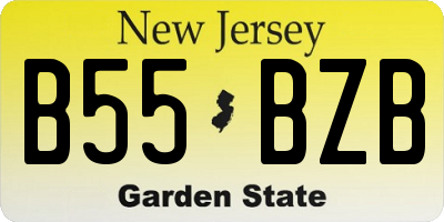 NJ license plate B55BZB