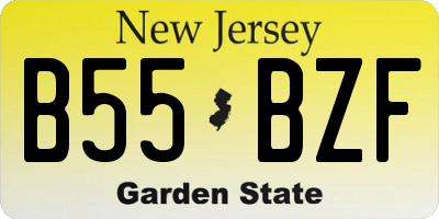 NJ license plate B55BZF