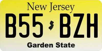 NJ license plate B55BZH