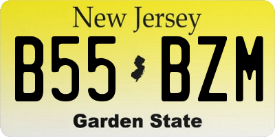 NJ license plate B55BZM