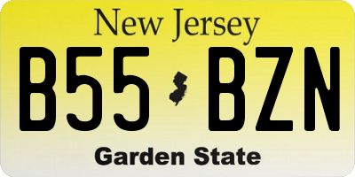 NJ license plate B55BZN