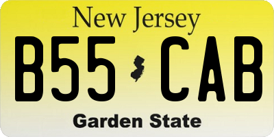 NJ license plate B55CAB