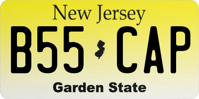 NJ license plate B55CAP