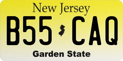 NJ license plate B55CAQ