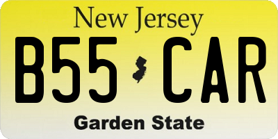 NJ license plate B55CAR