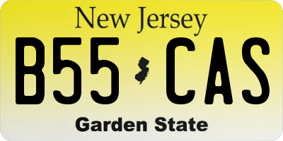 NJ license plate B55CAS