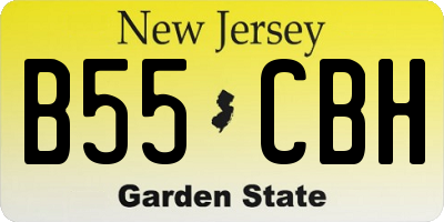 NJ license plate B55CBH