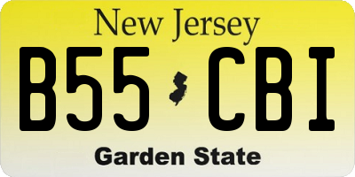 NJ license plate B55CBI