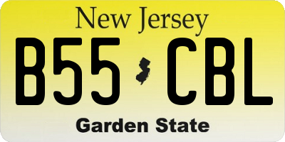 NJ license plate B55CBL