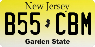 NJ license plate B55CBM