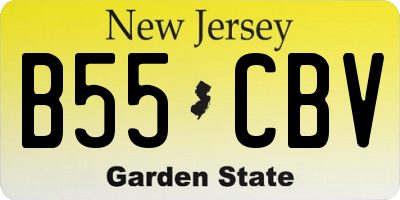 NJ license plate B55CBV