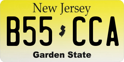 NJ license plate B55CCA