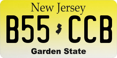 NJ license plate B55CCB