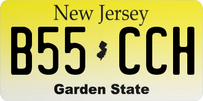 NJ license plate B55CCH