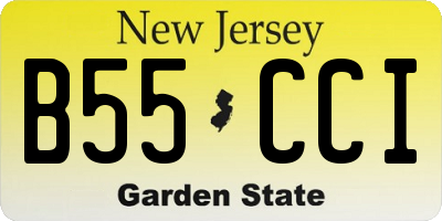 NJ license plate B55CCI
