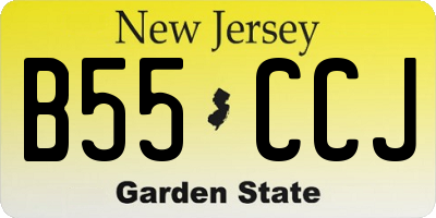 NJ license plate B55CCJ