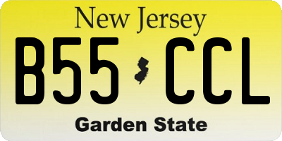 NJ license plate B55CCL