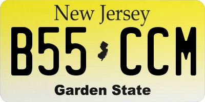 NJ license plate B55CCM