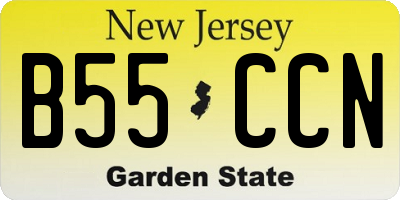 NJ license plate B55CCN
