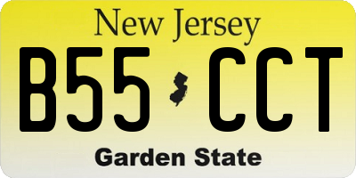 NJ license plate B55CCT