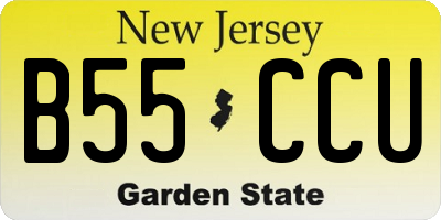 NJ license plate B55CCU