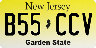 NJ license plate B55CCV
