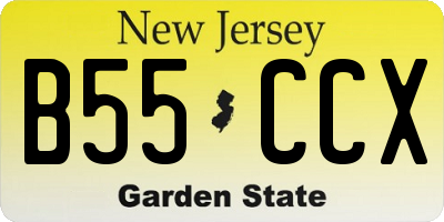 NJ license plate B55CCX