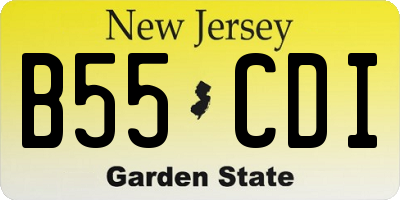 NJ license plate B55CDI
